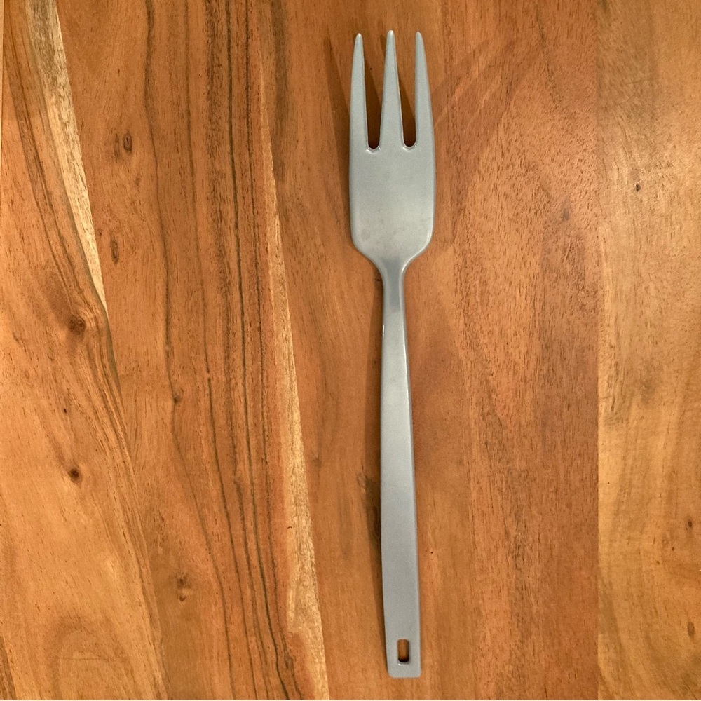 Vintage Light Blue Melamine Serving or Flipping Fork Made in Taiwan